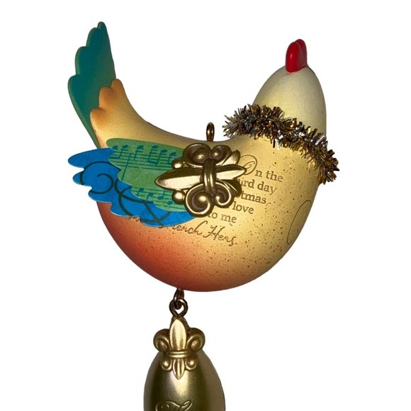 Three French Hens #3 in The Series 2013 Hallmark Ornament - Picture 7 of 11